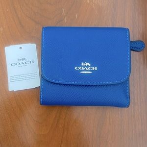 Blue Coach tri-fold Wallet